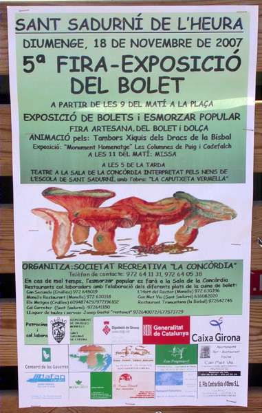 5ª Fira-Exposició del Bolet Sant Sadurní del Heura