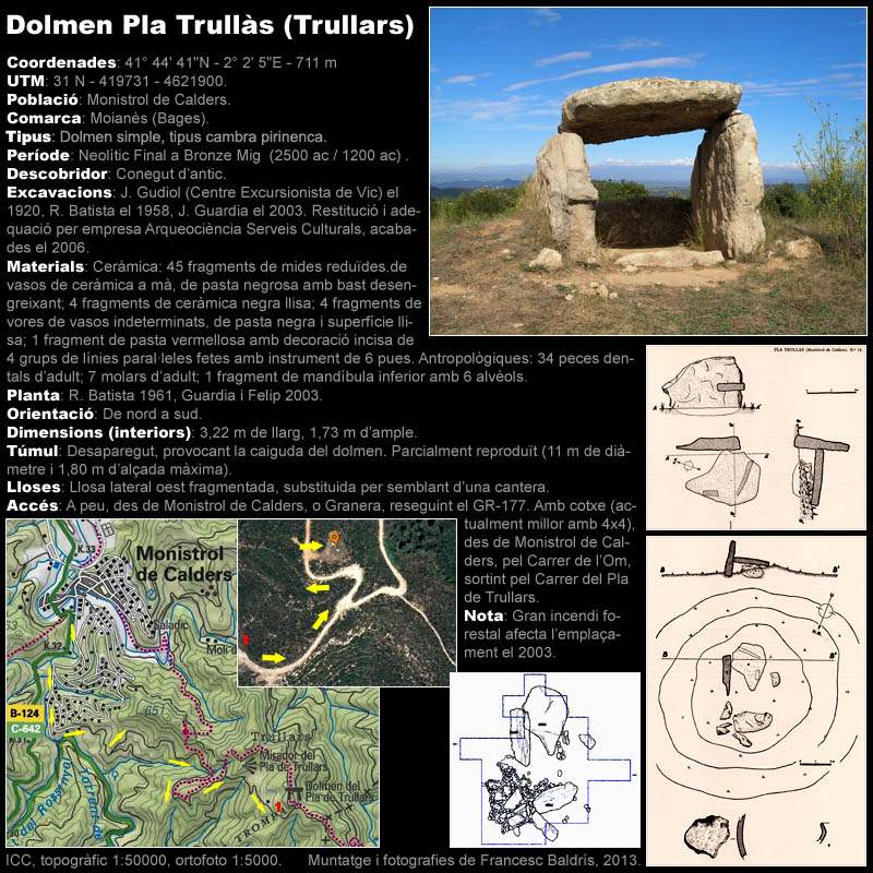 Dolmen del Pla de Trullàs (Trullars) 1/2