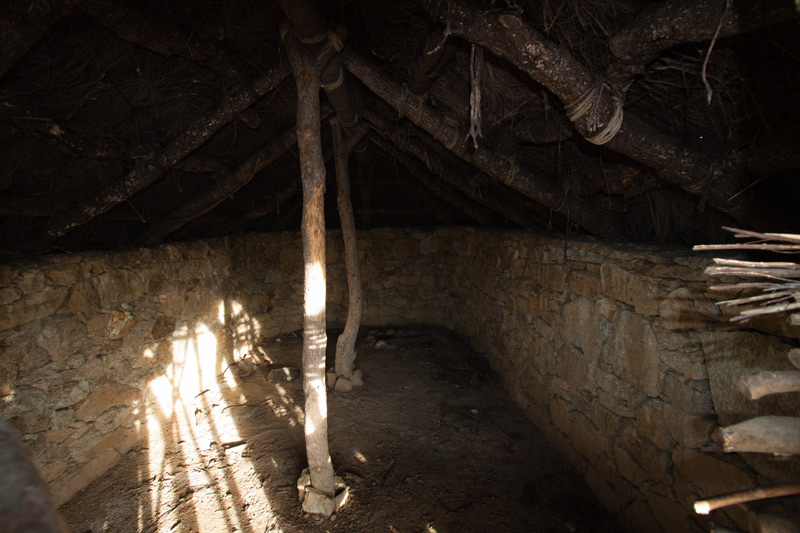 Interior de la cabana