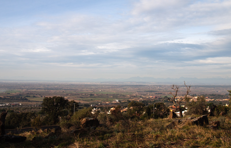 Vista des de l'interior de la cabana