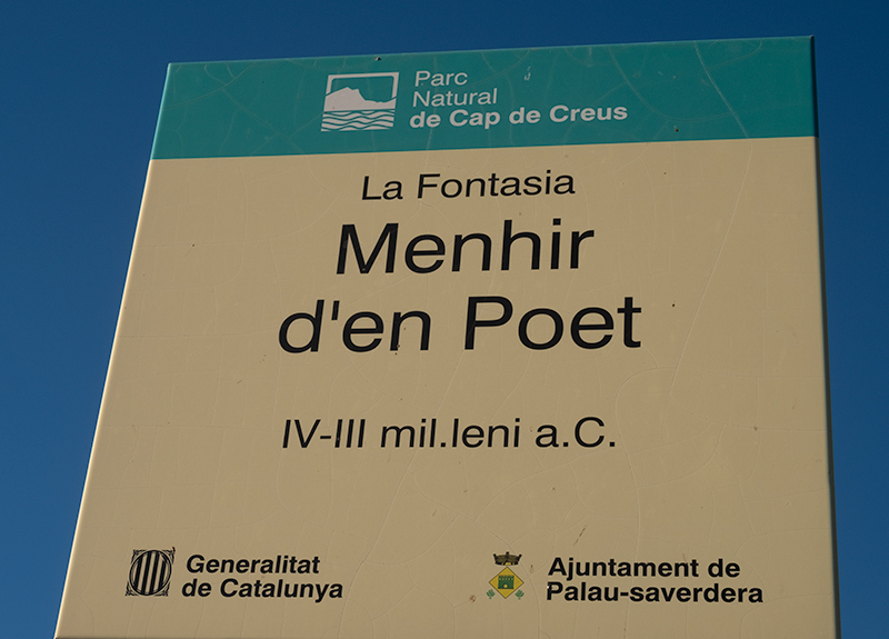 Cartell : Menhir  d'en Poet