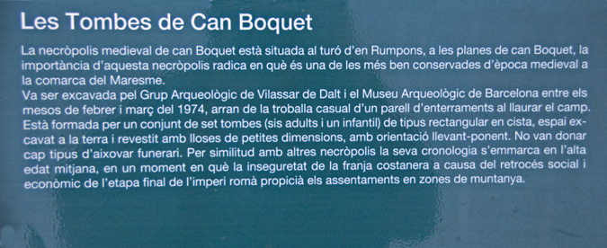 Les Tombes de can Boquet (Cartell) 1de3