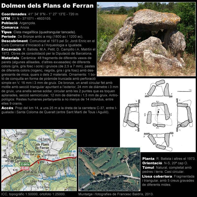 Dolmen dels Plans de Ferran 1/2