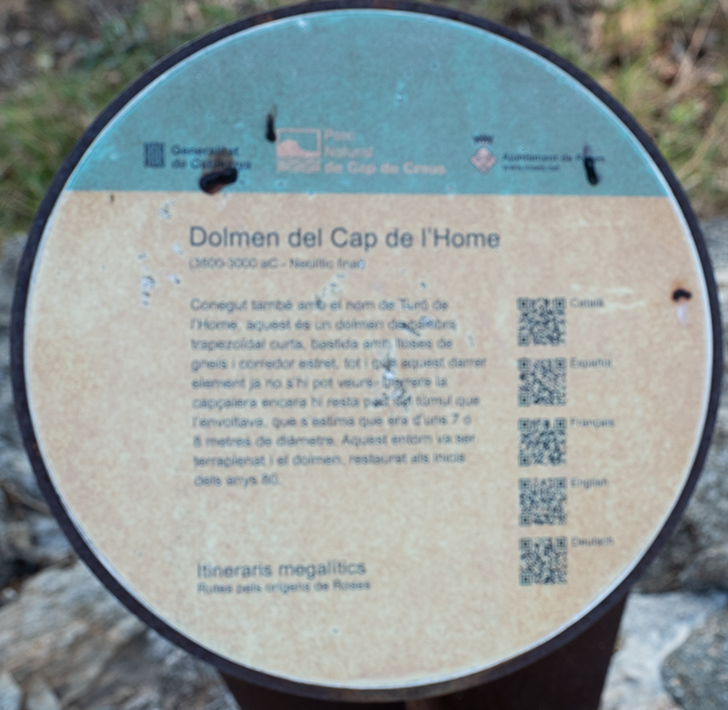 Cartell: Dolmen  del Cap de l'Home