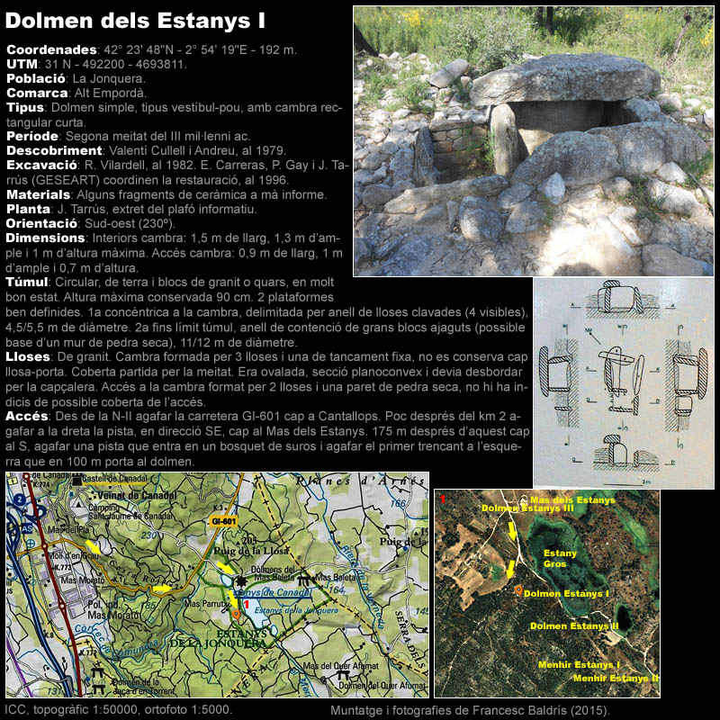 Dolmen dels Estanys I 1/2