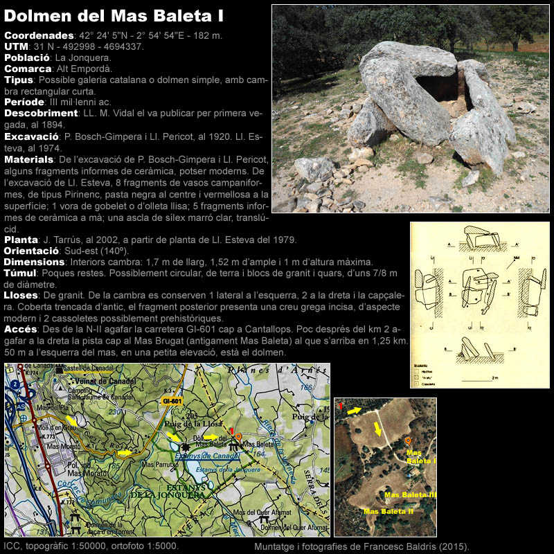 Dolmen del Mas Baleta I 1/2