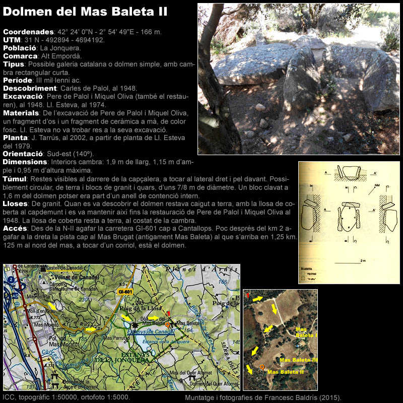 Dolmen del Mas Baleta II 1/2