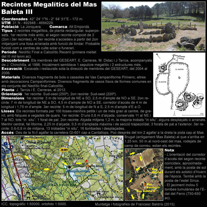 Recintes Megalítics del Mas Baleta III 1/2