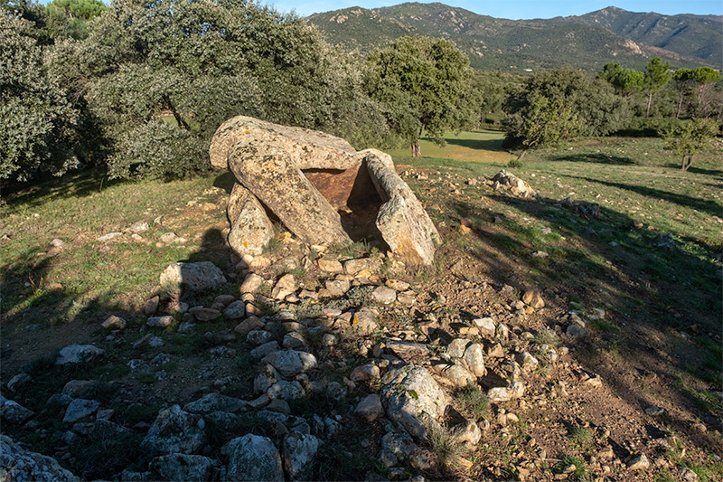 Dolmen del Mas Baleta I. No hi ha cartell indicador