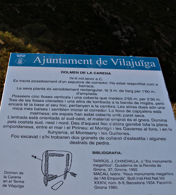 Cartell: Dolmen de la Carena 1de5