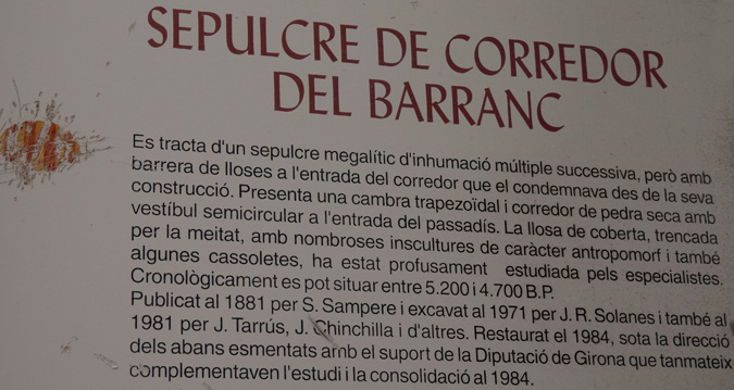 Cartell: Dolmen del Barranc 1de4