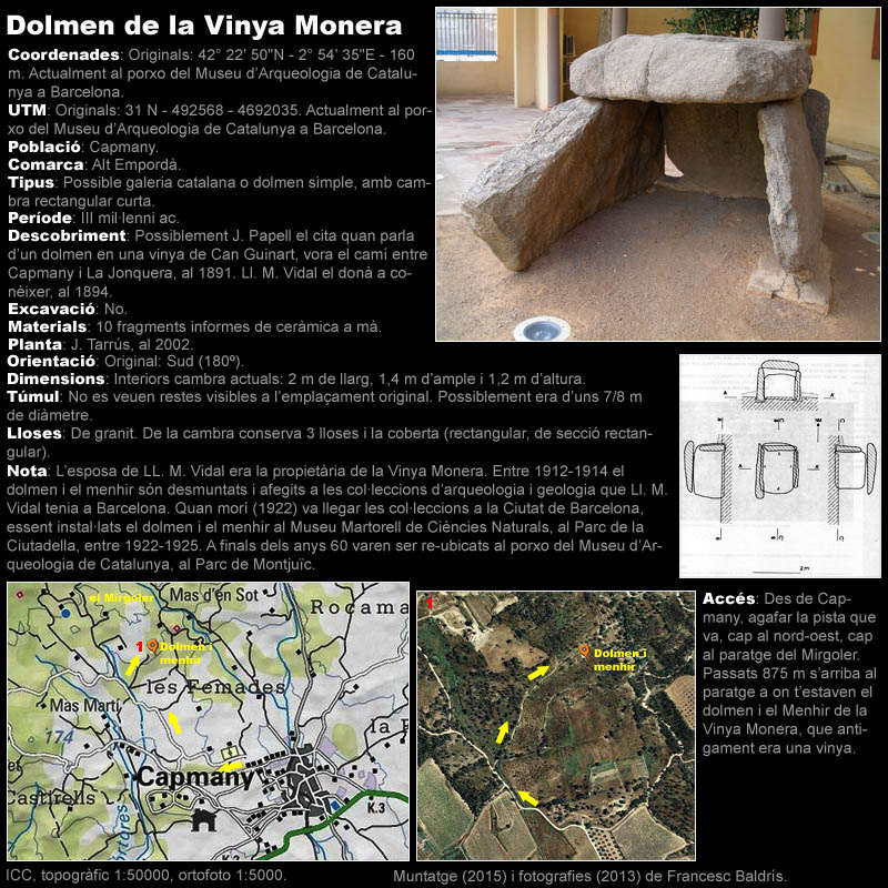 Dolmen de la Vinya Monera 1/2