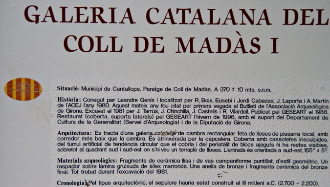 Cartell: Dolmen Coll de Madàs 1de5