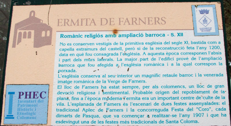 Cartell:Ermita de la Mare de Déu de Farners