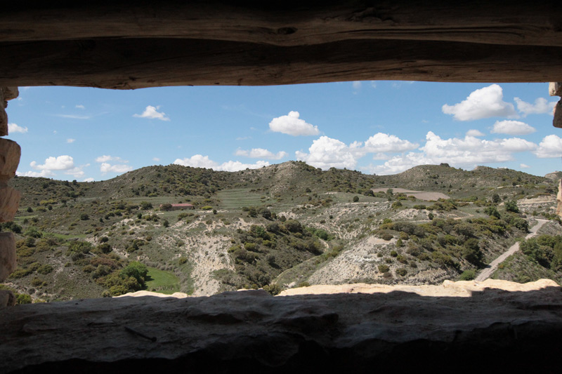 Espitllera central de l'observatori, protecció coberta lleuger.