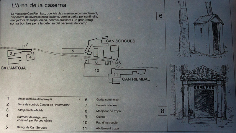 Cartell informatiu:Camp d'aviació de Rosanes.