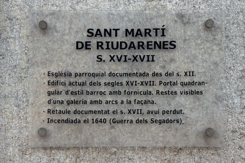 Cartell: Sant Martí de Riuderenes