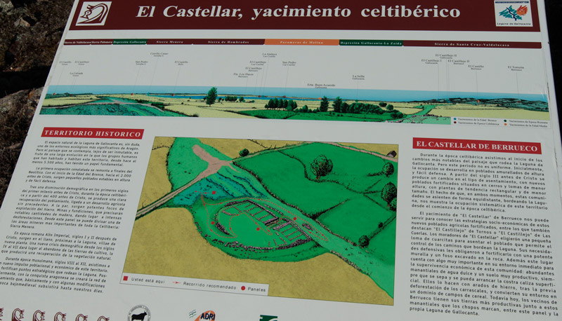 Plafó informatiu del Poblat celtiber el Castellar de Berrueco