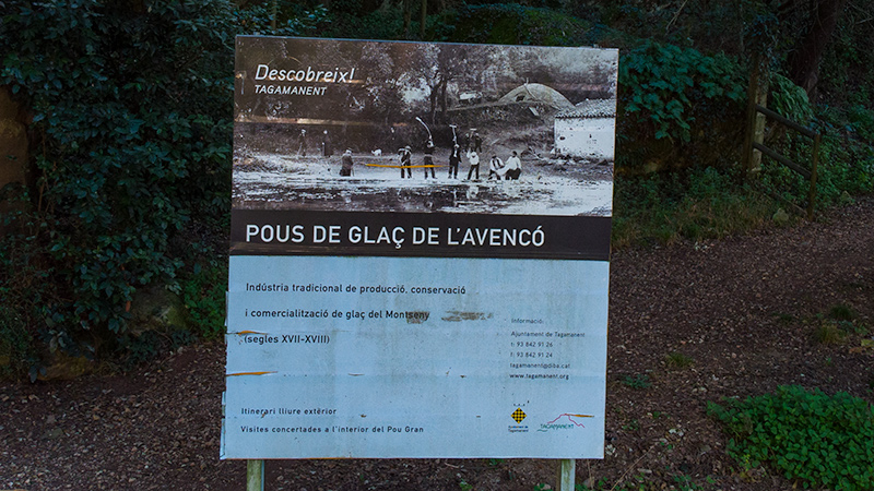 Cartell informatiu: Pous de glaç de l'Avencó