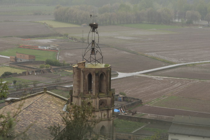 Campanar de l'església de Santamaria i  horta de  Ponts