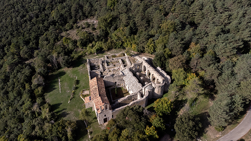 Vista aèria d'el monestir de Sant Llorenç de Sous