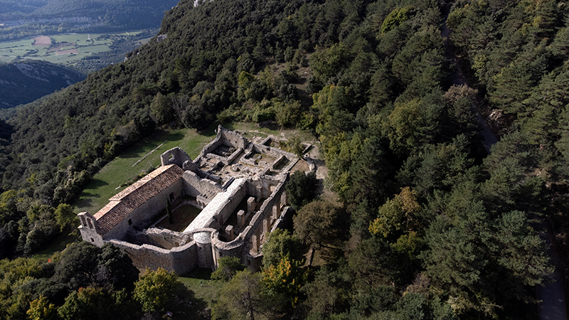 Vista aèria d'el monestir de Sant Llorenç de Sous