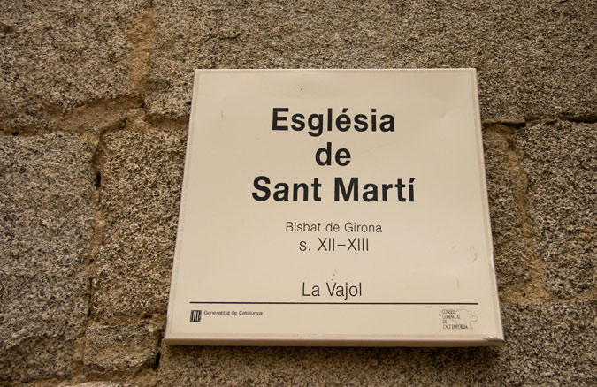 Rètol: Església de Sant Marti