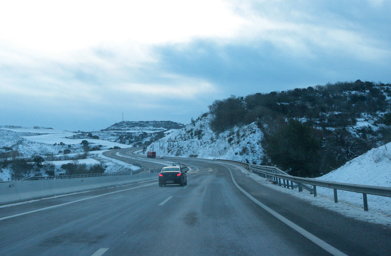 Paisatge nevat a Calaf.