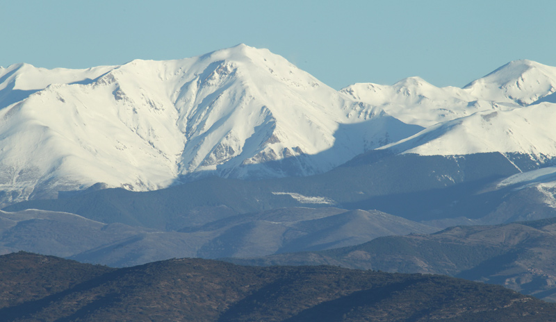 Vistes del pirineu des del coll de Comiols.