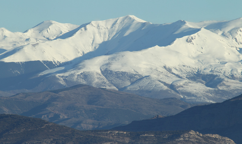 Vistes del pirineu des del coll de Comiols.