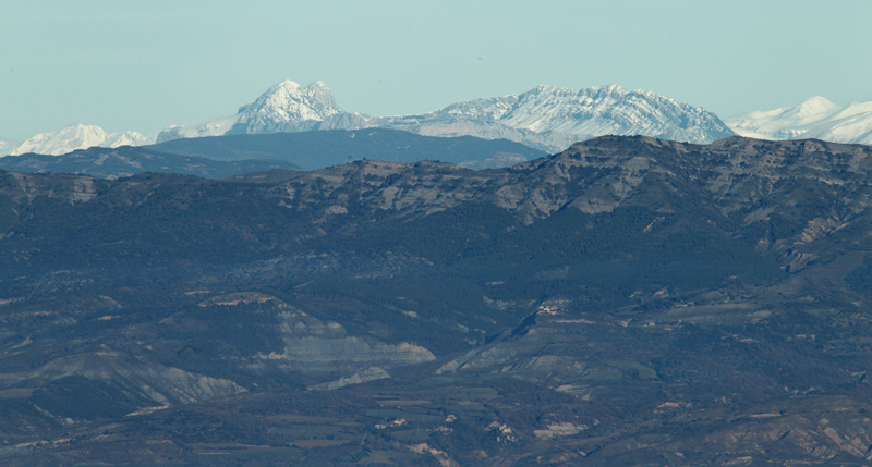 Vistes del pirineu des del coll de Comiols.