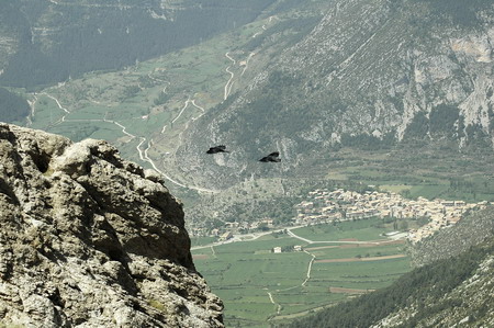 Gosol a vista de gratlla des del cim del Pedraforca