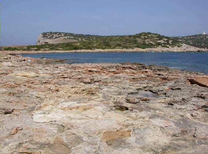 S'Escuiet de Ses Coves Roges, crosta caliza