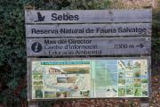 Cartell.Reserva Natural Fauna Salvatge.Sebes