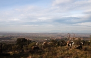 Vista des de l'interior de la cabana