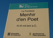 Cartell : Menhir  d'en Poet