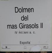 Cartell: Dolmen del mas Girasols  I I  1de3