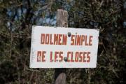 Cartell: Dolmen simple de les Closes. 1de3