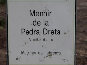 Cartell: Menhir de la Pedra Dreta