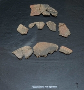 Fragments d'un vas campaniforme d'estil regional incis.