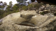 Vista des de l'interior de l'Observatori de fauna de Ca l'Antonet