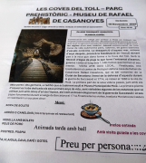 Cartell informatiu: Coves del Toll