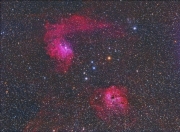 Nebuloses IC405 i IC410 i cúmul NGC1893